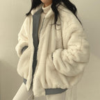 Simple, Loose And Thickened Cotton Coat On Both Sides Pi-Mart
