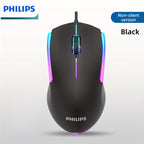 Wired Gaming Mouse with LED Backlight, 1200 DPI Optical Sensor, Ergonomic Design, ESports Games Theme, Right-Hand Orientation, Non-Slip Silicone Rollers, Battery-Free Operation for Windows/PC/Mac/Laptop