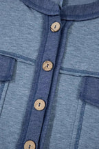 Jet Stream Patchwork Pocket Short Sleeve Jumpsuit