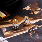 Women's Zircon Anti Allergy Earrings Pi-Mart