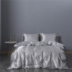 Simulation Silk Three-piece Duvet Cover Bedding Pi-Mart
