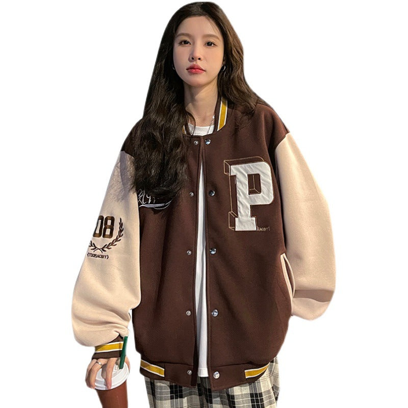 Tide American High Street Hip-hop Student Jacket Top Pi-Mart