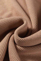 Solid Corduroy Lace Hoodie and Pants Set THRIXINE