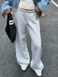 Wide Leg Drawstring Sweatpants THRIXINE