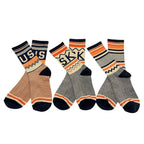 Six Pairs Of Men's And Women's Fashionable Socks With Letter Patterns - Offering Fashion And Comfort For Daily Wear And Suitable For All Four Seasons. - SJB-DIAMOND ELITES