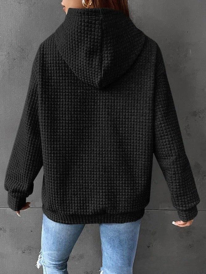 Women's Loose Casual Solid Color Long-sleeved Sweater Pi-Mart