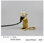 Resin Animal Mini Mouse Decorative Lamp
