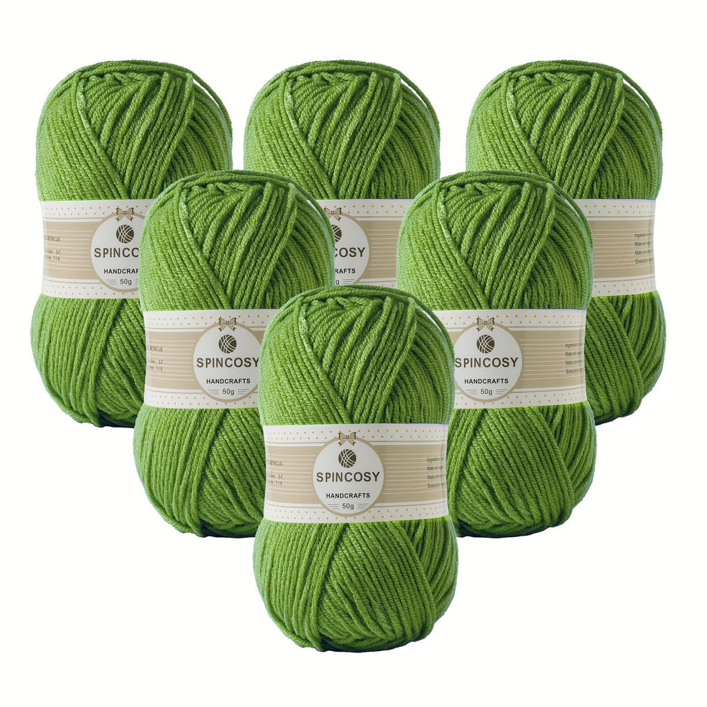 6pcs 4 Layers Hand-woven Crochet Yarn, Soft And Comfortable, 100% Acrylic Yarn, Suitable For DIY Crocheting And Knitting Scarf, Sweater, Shawl, Blanket, 1.76oz/pc