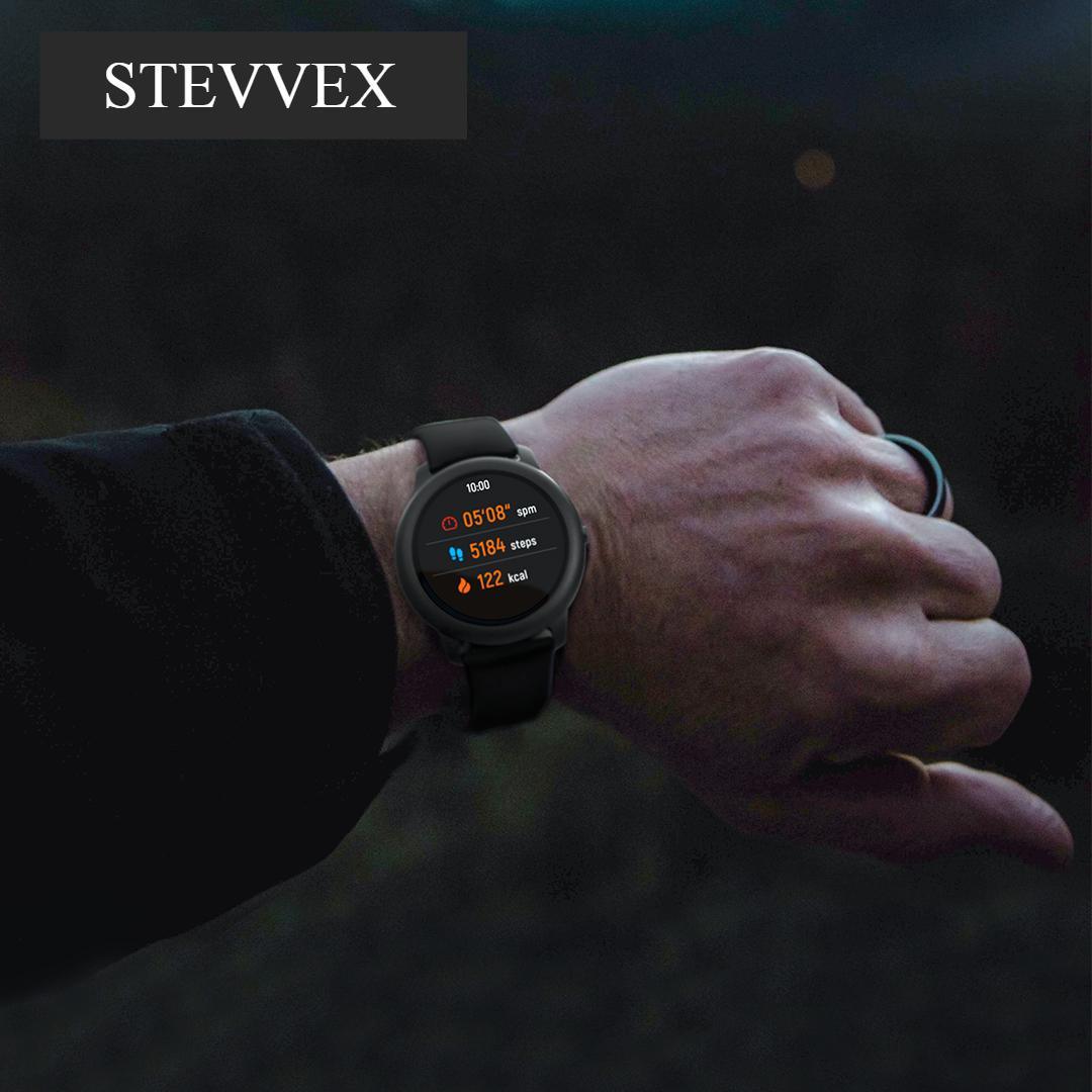 STEVVEX Solar Smart Watch  Sport Metal Heart Rate Sleep Monitor IP 68 Waterproof iOS Android Global Version - SJB-DIAMOND ELITES