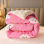 Thick Lamb Fleece Winter Quilt Warm Flannel Pi-Mart