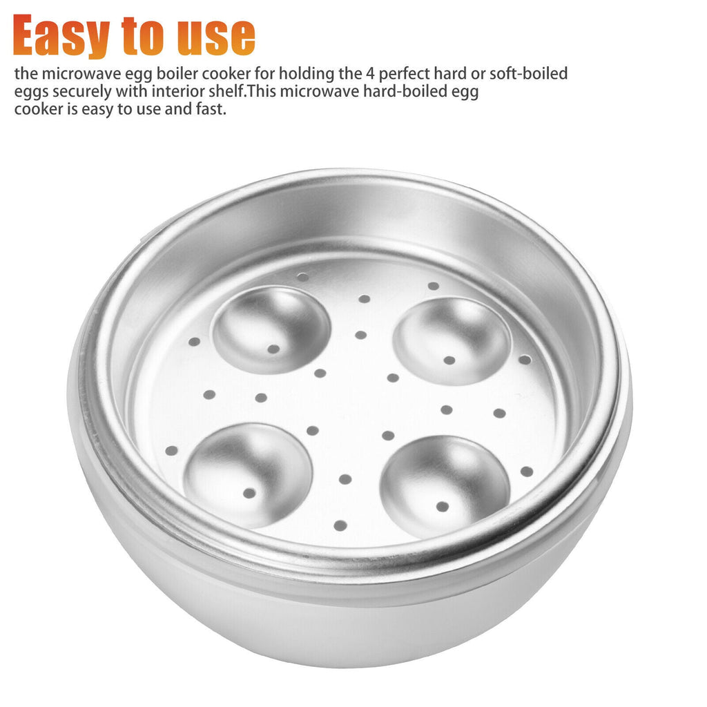 Microwave Egg Steamer Boiler Cooker Easy Quick 5 Minutes Hard Or Soft Boiled Kitchen Cooking Tools Pi-Mart