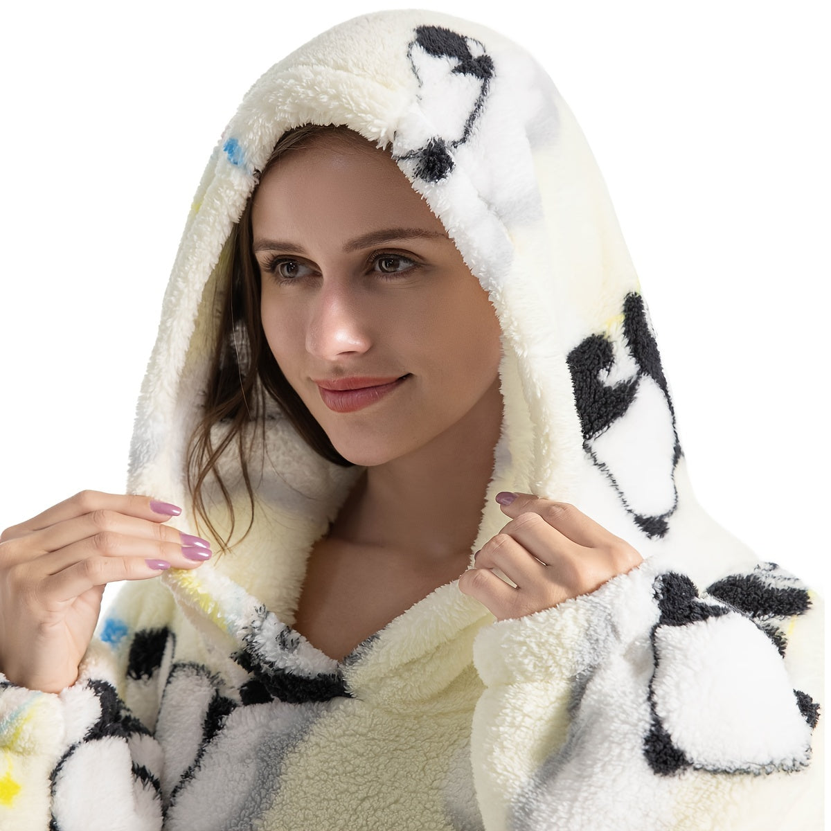 Cozy Shearling Wearable Blanket Hoodie - Soft, Warm Plush Sweatshirt with Large Pocket for Adults, Machine Washable, Comfy, Hoodie Blanket Lootquake LLC