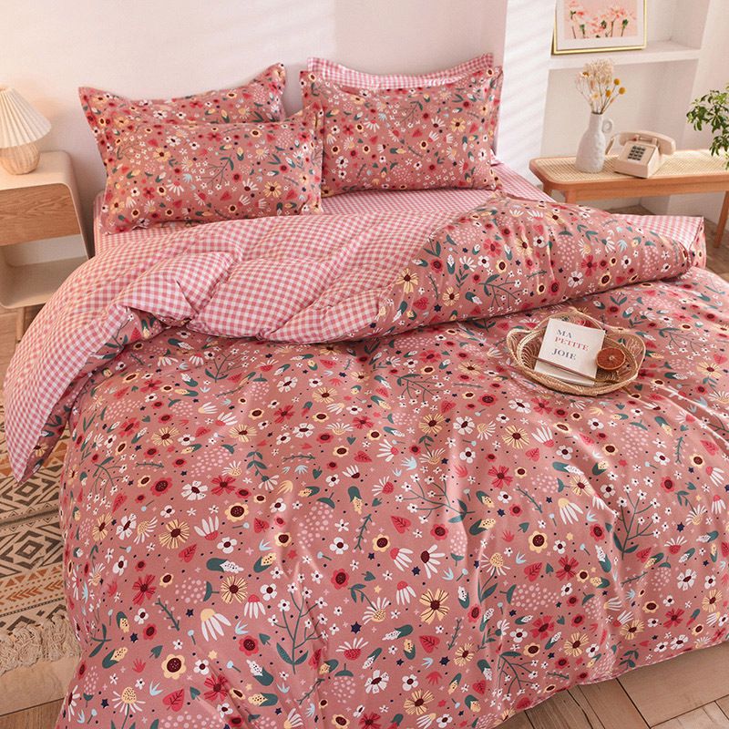 Pillowcase Bed Cover Set Sets Bedding Bedsheet Quilt Duvet Pi-Mart