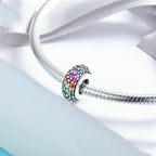 S925 Rainbow Sterling Silver Beads for DIY Necklaces