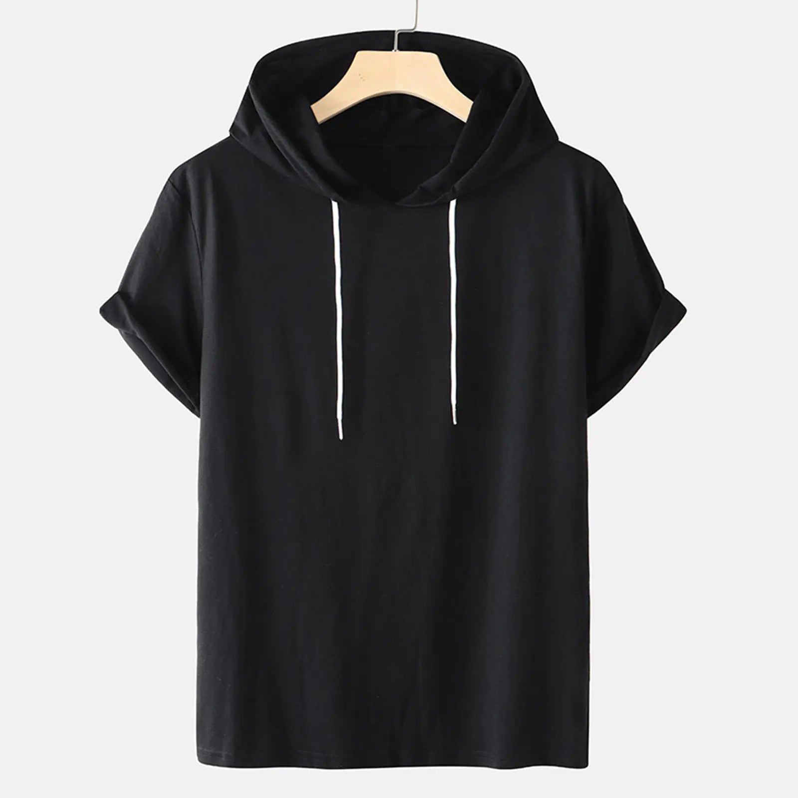 Plus Size Men's Hooded T-Shirts with Drawstring (Summer) Lootquake LLC