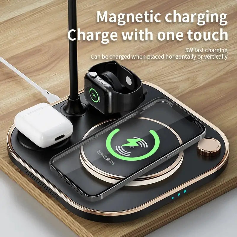 15w Fast 3 In 1 Wireless Charger Lamp Pi-Mart