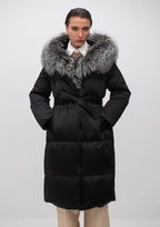 Charlotte Genuine Silver Fox Down Parka - SJB-DIAMOND ELITES