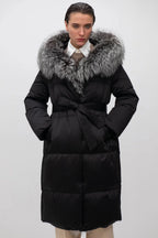 Charlotte Genuine Silver Fox Down Parka - SJB-DIAMOND ELITES