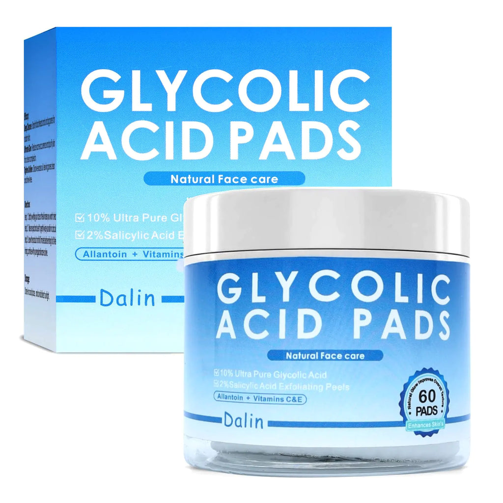 Glycolic Acid Pads 10% Ultra Pure Glycolic Acid & 2% Salicylic Acid Exfoliating Peel Pads for Face Effective Chemical Peel Keeps Skin Smooth and Prevents Wrinkles and Lines - 60 Pads