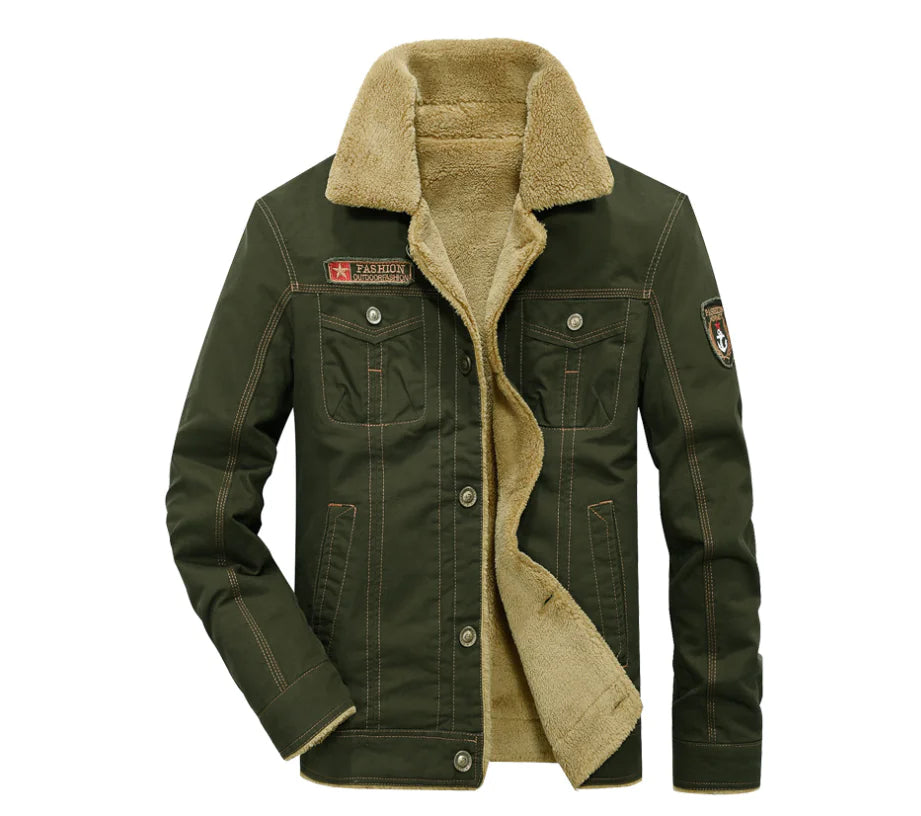 Thick Military Collar Winter Jacket Coat Pi-Mart