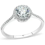 DA022 – High Polished Stainless Steel Ring with AAA CZ Ston