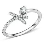 DA145 - High polished (no plating) Stainless Steel Ring with AAA Grade