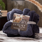 1pc Cozy Double Layer Sherpa Blanket for All Seasons - Perfect for Bed, Sofa, Camping and More!