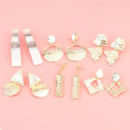 European And American Fashion Exaggerated Irregular Earrings Simple Geometric Female Vintage Earrings