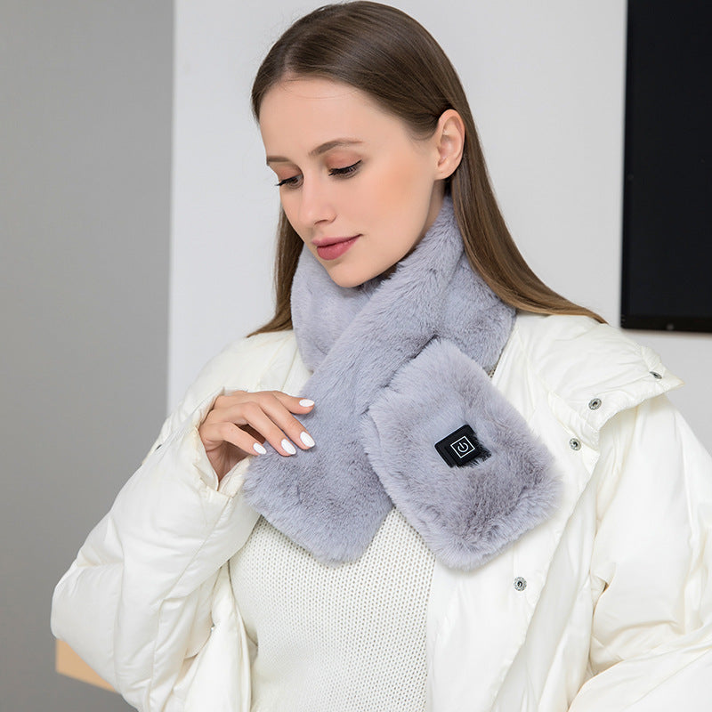 Heating Scarf USB Electric Heated Neck Wrap Heating Pad Pain Relief Three-gear Temperature Control Neck Warmer For Women Men Pi-Mart