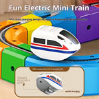 Electric Train Track Building Blocks - Assembled Cube Track Toy Set for Kids Ages 4-6 (51, 81, 123 PCs) Pi-Mart