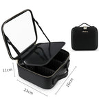 Smart LED Cosmetic Case With Mirror Cosmetic Bag Large Capacity Fashion Portable Storage Bag Travel Makeup Bags Pi-Mart