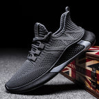 Men's Lace Up Casual Men's Shoes Fly Woven Mesh Breathable Pi-Mart