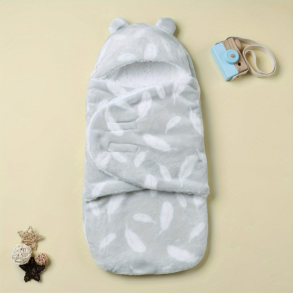 1pc Baby Wrap, Newborn Flannel Thickened Soft Swaddling Blanket Lootquake LLC
