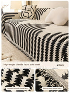 1pc Soft Chenille Sofa Protector - All-Season Universal Fit, Anti-Cat Scratch, Stain-Resistant, Plush Throw Blanket, Living Room and Bedroom Decor Essential - Easy Care, Machine Washable, and Durable Lootquake LLC