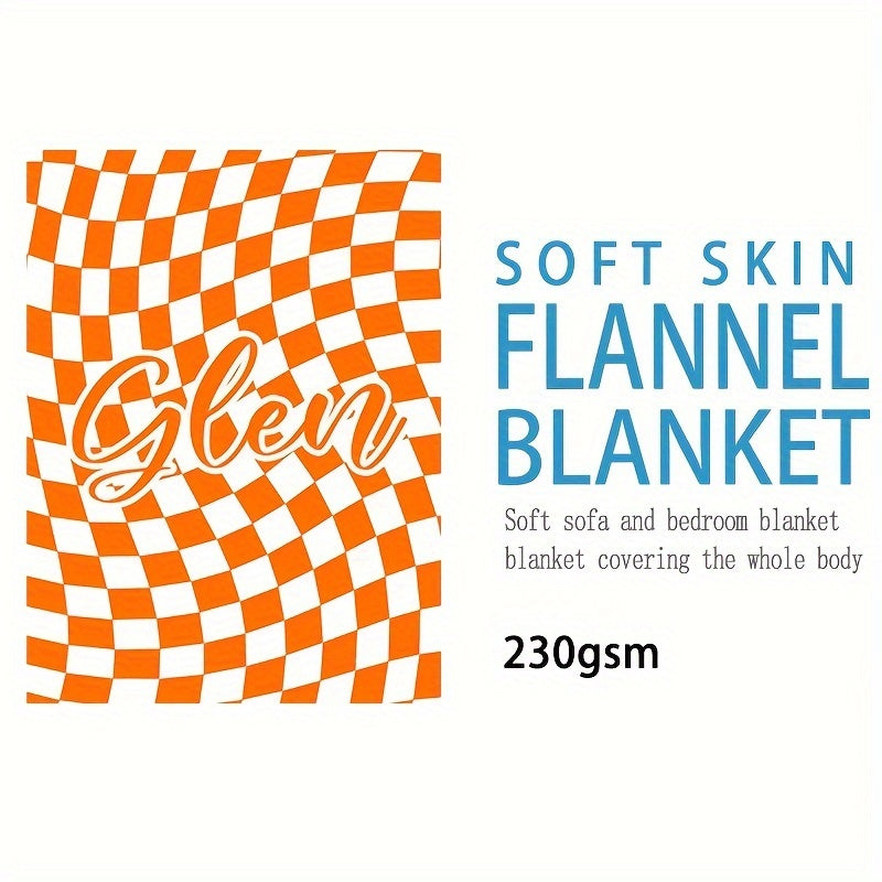 1pc Custom Blanket Vintage Striped Name Custom Blanket Soft Flannel Sofa Blanket TV Blanket Personalized Custom Blanket Exclusive Gift Blanket Lootquake LLC