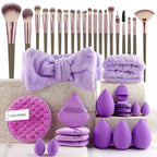 40-Piece Makeup Tool Set With Beauty Blender Soft Sponge Puffs Pi-Mart