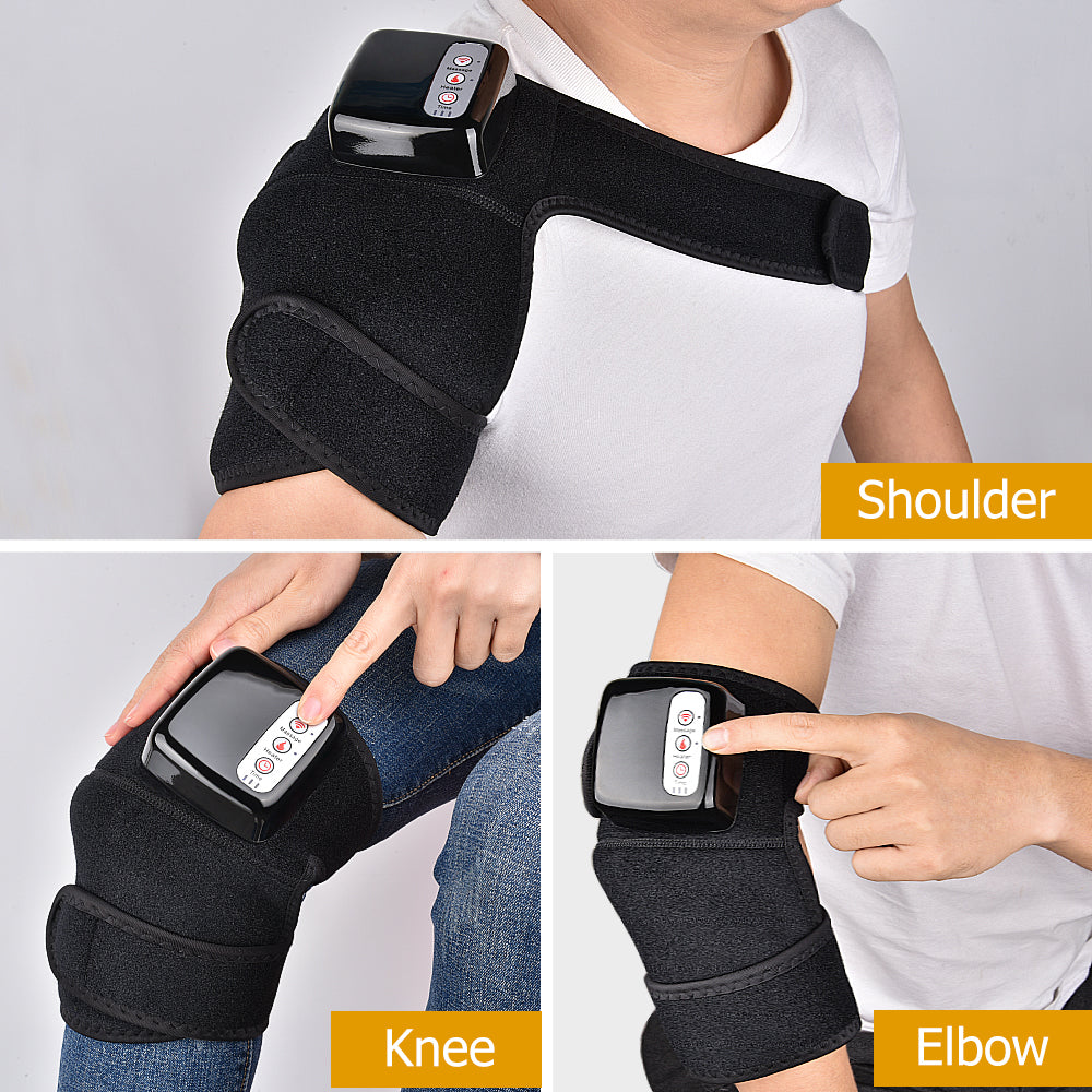 Electric Infrared Heating Knee Massager Wrap Elbow Joint Support Vibration Therapy Physiotherapy Machine Pain Relief Massageador Pi-Mart