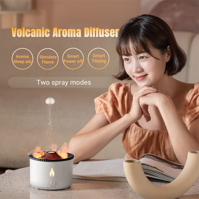 Flame Lamp Volcano Humidifier - SJB-DIAMOND ELITES