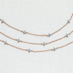 Ins Style Fashion Blue Flower Necklace Vacation Beach Travel Spring Summer Jewelry