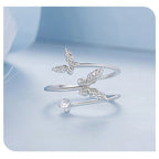 Exquisite Butterfly Multi-layer Open Ring Pi-Mart