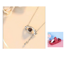 Hot Valentine's Day Gifts Metal Rose Jewelry Gift Box Necklace For Wedding Girlfriend Necklace Gifts Pi-Mart