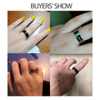 Silver Color Unisex Stainless Rings Pi-Mart