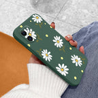 Daisy Silicone Case For iPhone 13 12 Pro Mini 11 Pro Max X XR XS New Ultra Thin Soft Phone Cover Case Daisy Pattern Glossy Soft Silicone Case Cute Girls Case Slim Lightweight Protective Bumper Cover