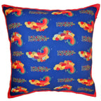 Dancing Peacock Cushion Cover Embroidered Cotton Pillow