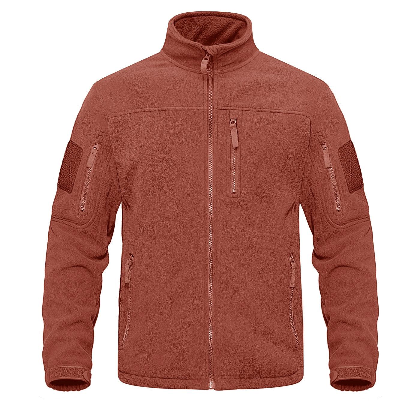 Dark Blue Warm Multi-Pockets Outdoor Tactical Fleece Jacket Soft Unique Style Jacket Work Coats Men's Windbreaker Jacket Sport Hiking Coat For Winter And Autumn Stevvex