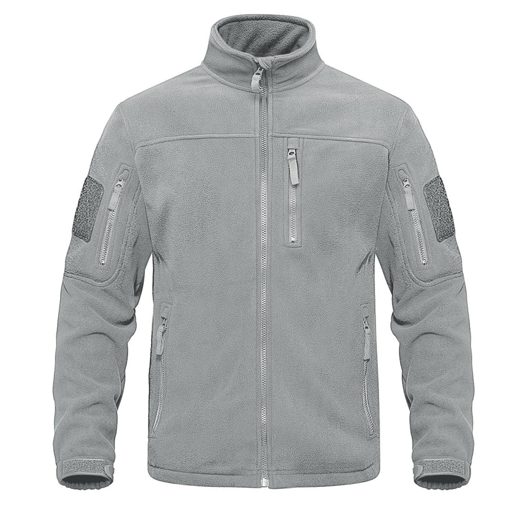 Dark Blue Warm Multi-Pockets Outdoor Tactical Fleece Jacket Soft Unique Style Jacket Work Coats Men's Windbreaker Jacket Sport Hiking Coat For Winter And Autumn Stevvex