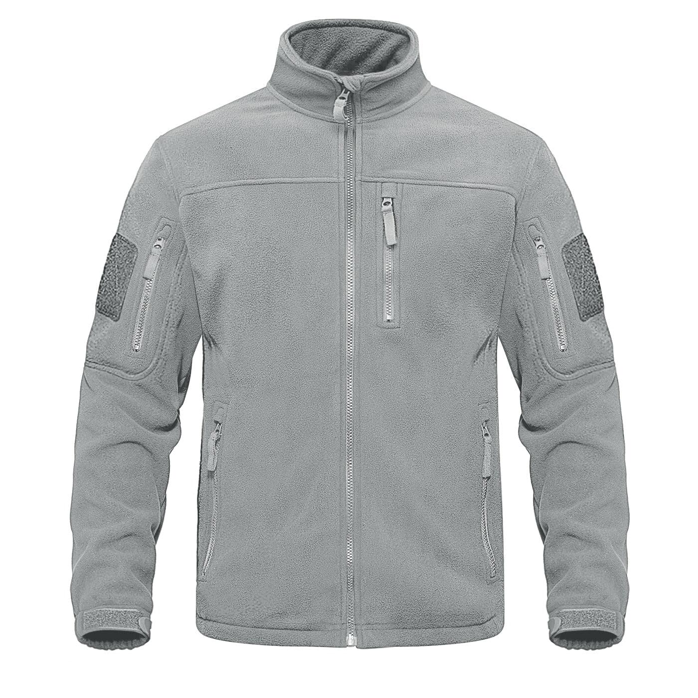 Dark Blue Warm Multi-Pockets Outdoor Tactical Fleece Jacket Soft Unique Style Jacket Work Coats Men's Windbreaker Jacket Sport Hiking Coat For Winter And Autumn Stevvex