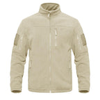 Dark Blue Warm Multi-Pockets Outdoor Tactical Fleece Jacket Soft Unique Style Jacket Work Coats Men's Windbreaker Jacket Sport Hiking Coat For Winter And Autumn Stevvex