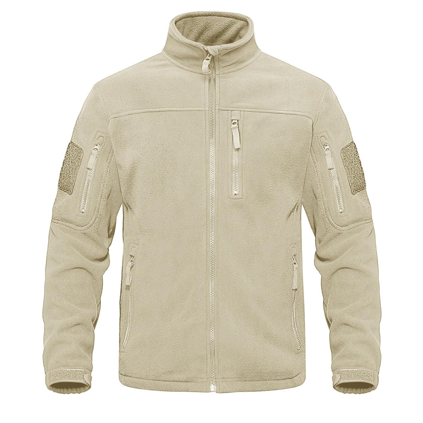 Dark Blue Warm Multi-Pockets Outdoor Tactical Fleece Jacket Soft Unique Style Jacket Work Coats Men's Windbreaker Jacket Sport Hiking Coat For Winter And Autumn Stevvex