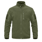 Dark Blue Warm Multi-Pockets Outdoor Tactical Fleece Jacket Soft Unique Style Jacket Work Coats Men's Windbreaker Jacket Sport Hiking Coat For Winter And Autumn Stevvex